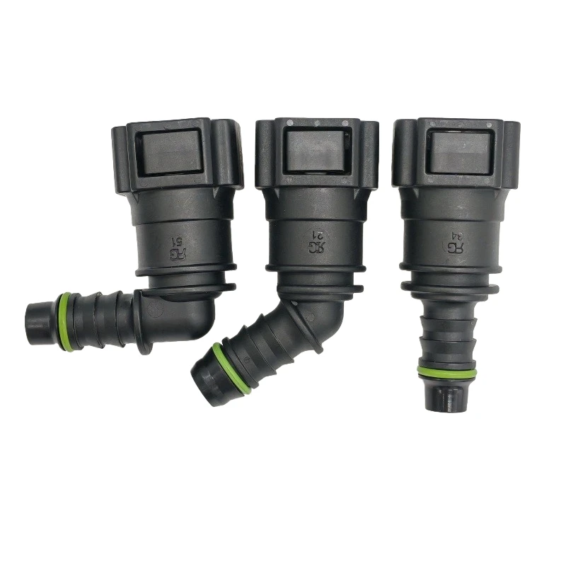 10mm D10 9.89 ID8 female plastic connector auto Fuel line quick connector 90 degree joint connector 2 pcs one lot