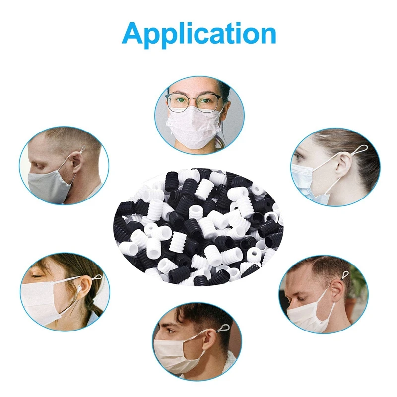 Adjustable Lanyard Buckle Barrel Connectors 1/8 In Non Slip Stopper Buckle Face Mask Ear Loop Adjuster