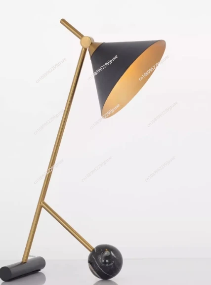 

Energy Saver-Modern minimalist table lamp luxury metal desk lamp designer creative iron bracket reading marble art deco table
