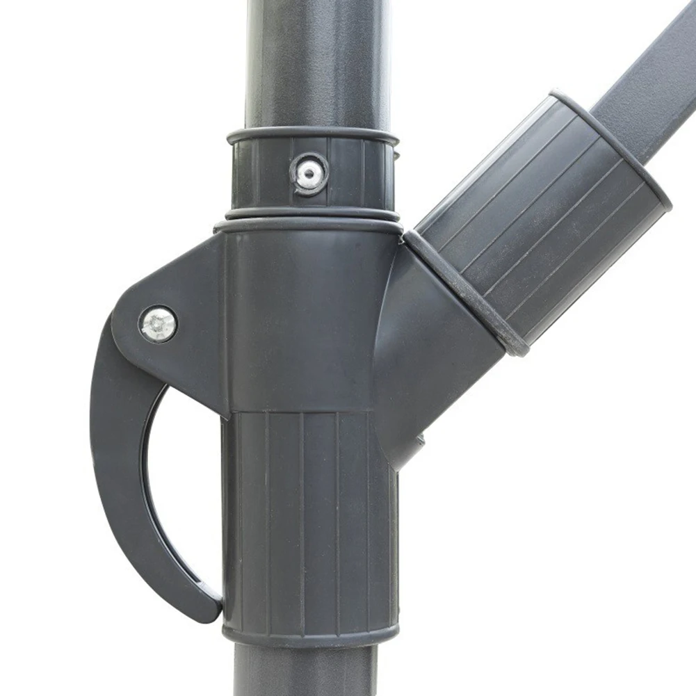 Black Plastic Steering Bracket for Patio Umbrellas Designed for Umbrella Pole Support and Courtyard Garden Umbrella Use