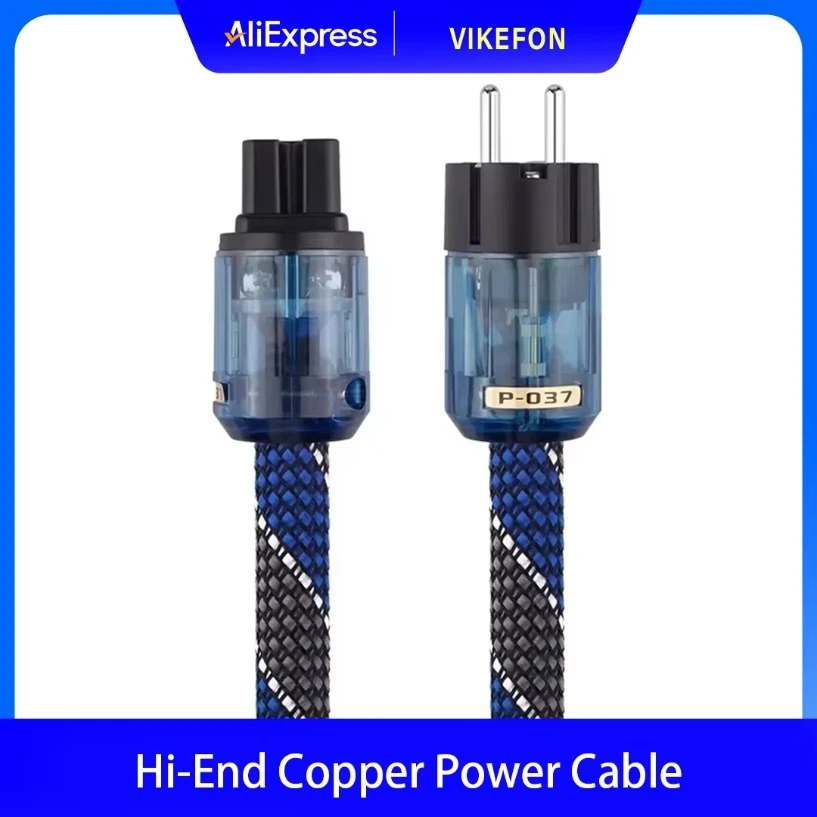 

Hi-End Copper Power Cable HiFi OCC Audio Cable EU/US Vseries Connecter Amplificateur Filtre 1m 1.5m Mains cord Supply cord