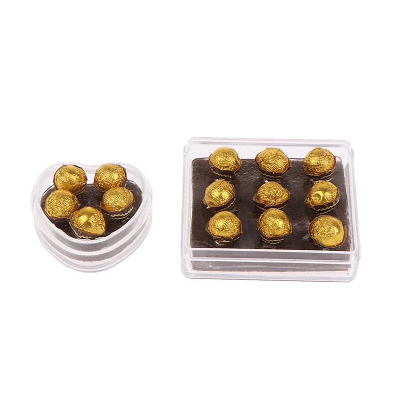 1 Set 1/6 Miniatuur Chocolade Speelgoed 1:12 Poppenhuis Mini Model Spelen Keuken Voedsel Voor Huis Pop Accessoires