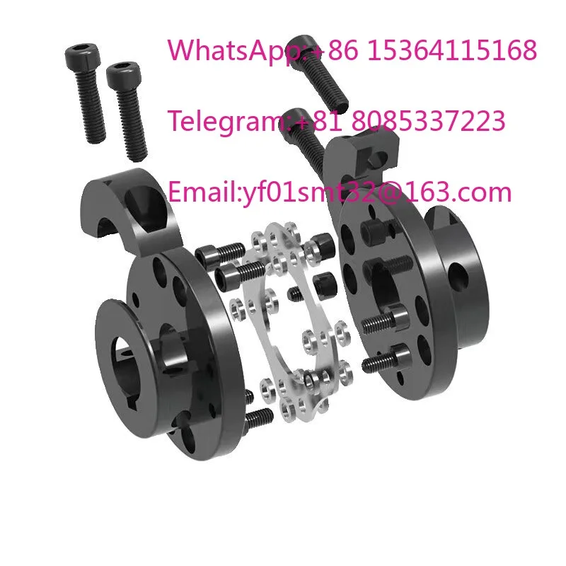 45 Steel Single Double Diaphragm Coupling DJM FES Series Keyway Elastic Motor Connector High Torque Shaft Transmission Parts