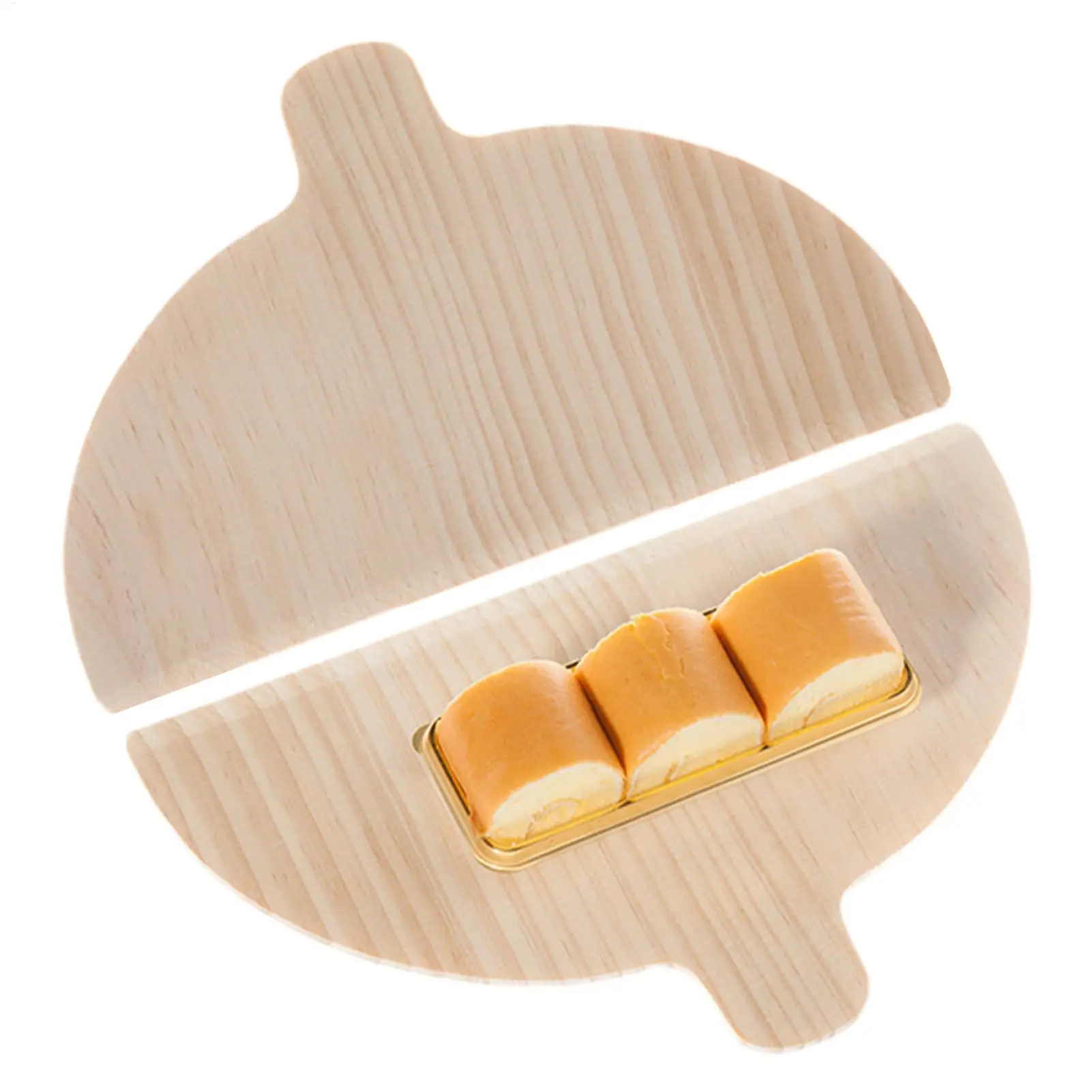 Semi-Circular Wood Pizza Peel 2PCS Wooden Pizza Baking Board & Bread Transfer Tool Ergonomic Pizza Paddle For Oven, Outdoor
