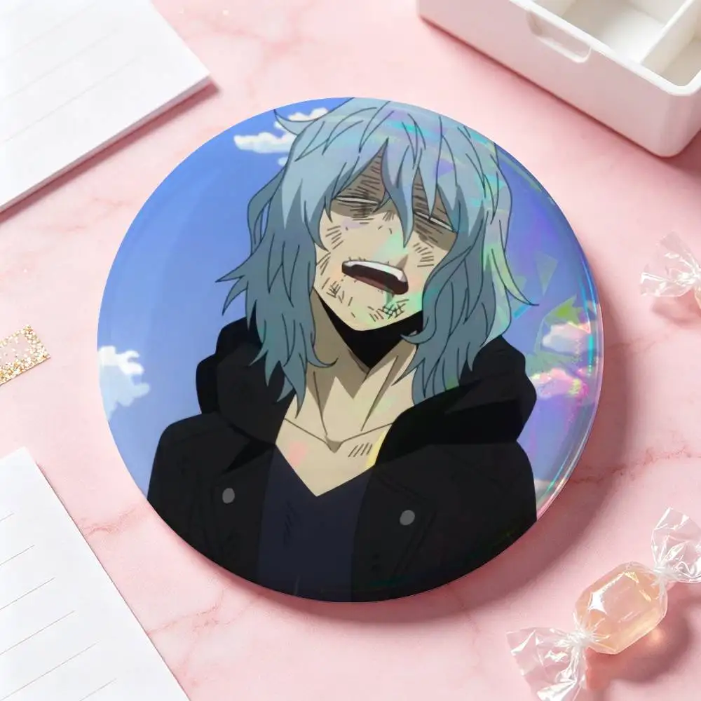 Tomura Shigaraki Anime-Figuren-Abzeichen 25 32 44 58 75 mm Runde Cosplay-Pins Taschendekoration für Fans, Sammler, Freunde, Geschenke, Brosche, Souvenir – Detail 11