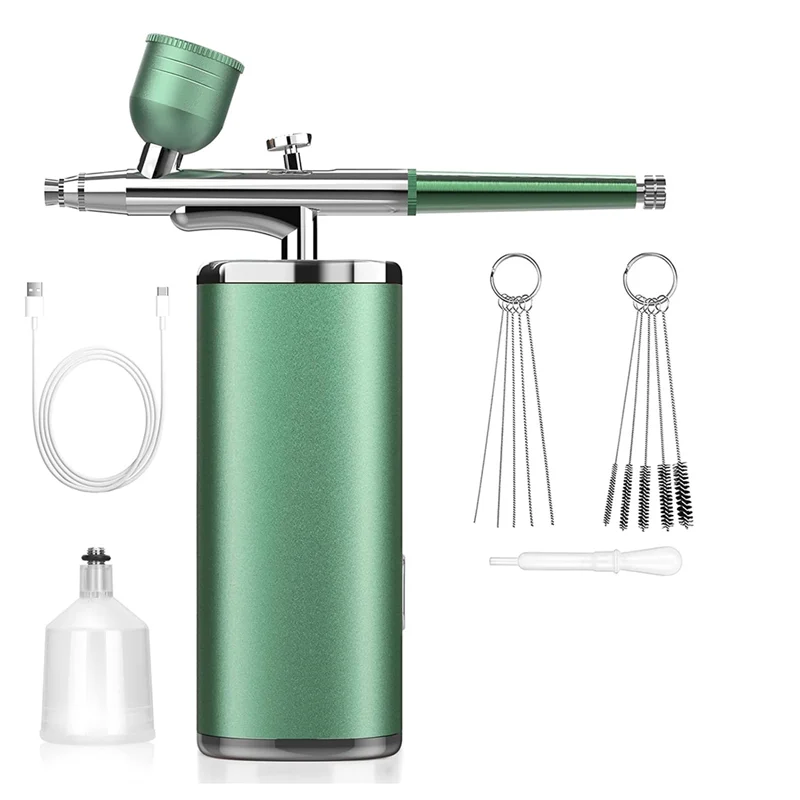

B08B-Airbrush Kit For Nail-Rechargeable Cordless Air Brush With Compressor For Nails Paint Tattoo Art Makeup Painting Cake