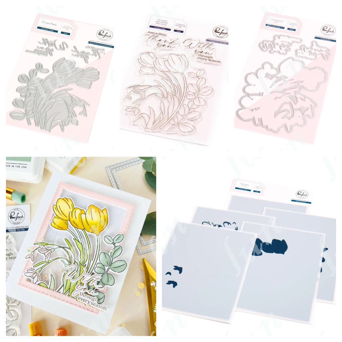 

Timeless Tulips Frames Clear Stamps Metal Cutting Dies Stencils Hot Foil Press Plate DIY Scrapbooking Card Paper Handmade