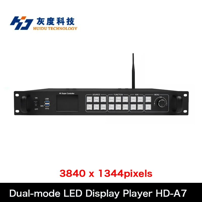 

Huidu Dual-mode LED Display Player HD-A7 Support 3840 x 1344 pixels ,Work with Receiving Card R712 ,R716 ,R708