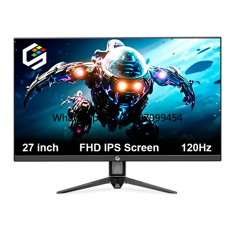 FHD 1920*1080P 27 Inch Gaming Computer Monitor 120Hz 1ms IPS Screen Three-sided Narrow Frame Design Pc Display