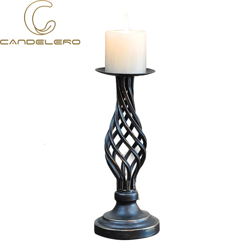 

Gold Candle Holders Decor For Table Candlestick Holder Stand Candleholder Modern Home Decoration Living Room Iron Hollow Out