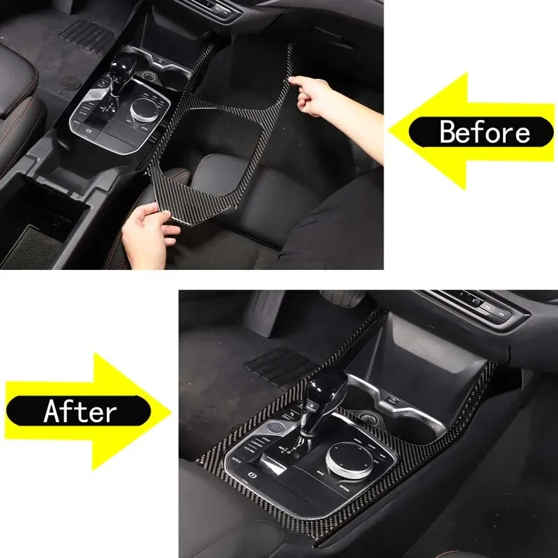 For BMW 1 Series 2 Series F40 F44 2020-2023 Soft Carbon Fiber Car Center Control Panel Frame Decoration Sticker Car Accessories