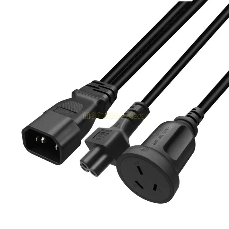 

F62C 1FT IEC320 C14 до IEC320 C13+AU16A КУРТ 1 В 2 Out Y-Splitter Adapter Line