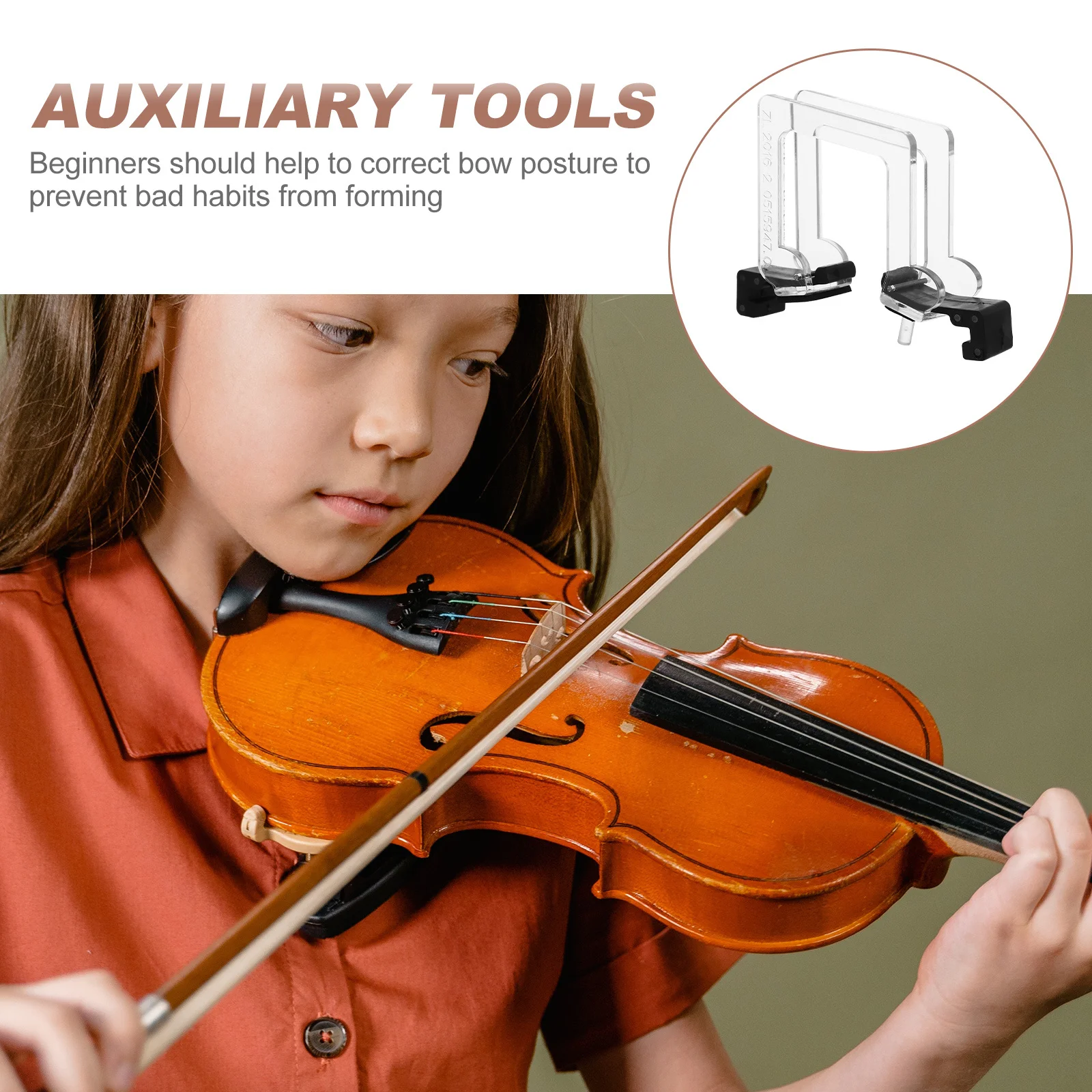 

1Pcs High Quality Violin Bow Collimator Beginner Guide Mini Lightweight Portable Accessory Improve Playing Skill White