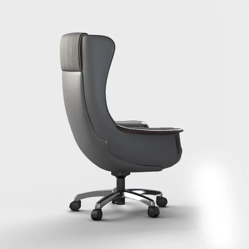 Luxury Premium Leather Executive Office Chair Modern Design Iron Frame Adjustable Height Rotary Commercial Furniture