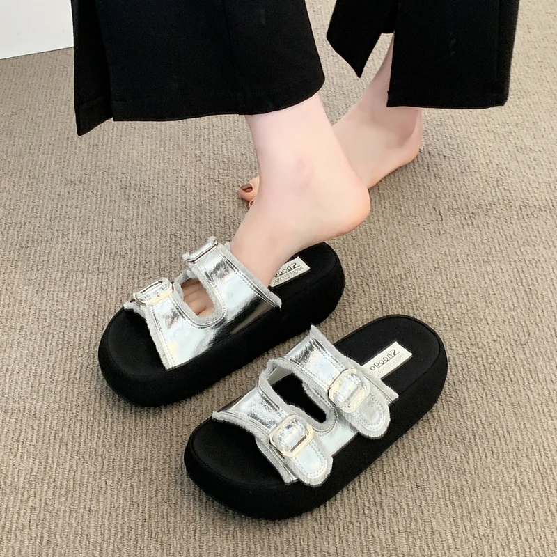 

High Platform Thick Bottom Slippers Comfort Non-slip Daily Shoes