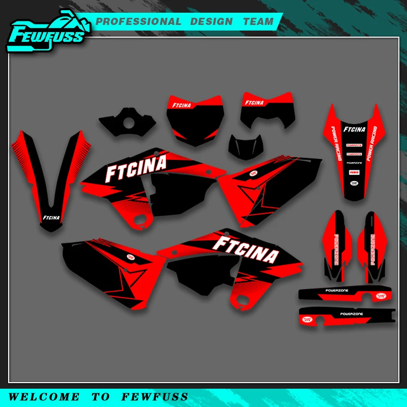 

Fewfuss для Fantic XEF 250 XEF 450 XEF 250 XEF 450 2021 2022, полное графическое наклейки, наклейки, фон для мотоцикла