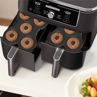 A98E-Air Fryer Donut Silicone Baking Pan Doughnut Baking Mould For Ninja AF400EU AF451EU SL400EU AF500DE And Many Other Air Frye