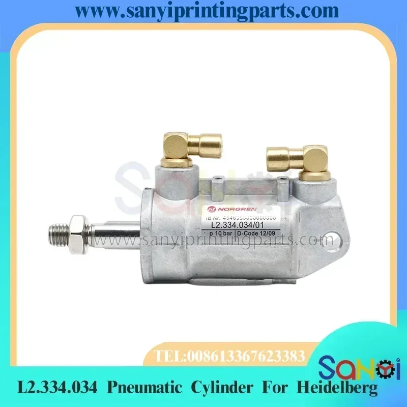 

1 Piece Best Quality L2.334.034/01 Pneumatic Cylinder For Heidelberg XL75 SX102 CX102 CD102 Printing Machine Parts