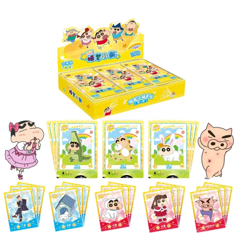 

Official Genuine Crayon Shin Chan Series Anime Cards Character Merchandise Children's Collection Toy Cards Gifts Original Box