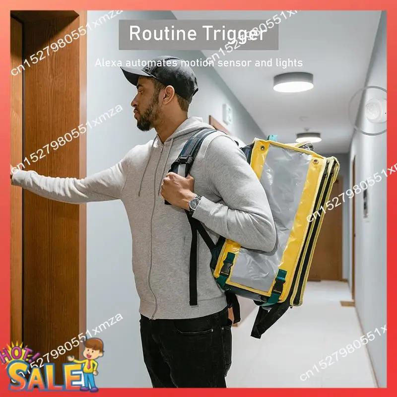ABCL 1 Set مستشعر الحركة مستشعر الحركة الذكي لأتمتة المنزل الذكي مع محور زيجبي المدمج، مطلوب المحور، يعمل لـ Alexa