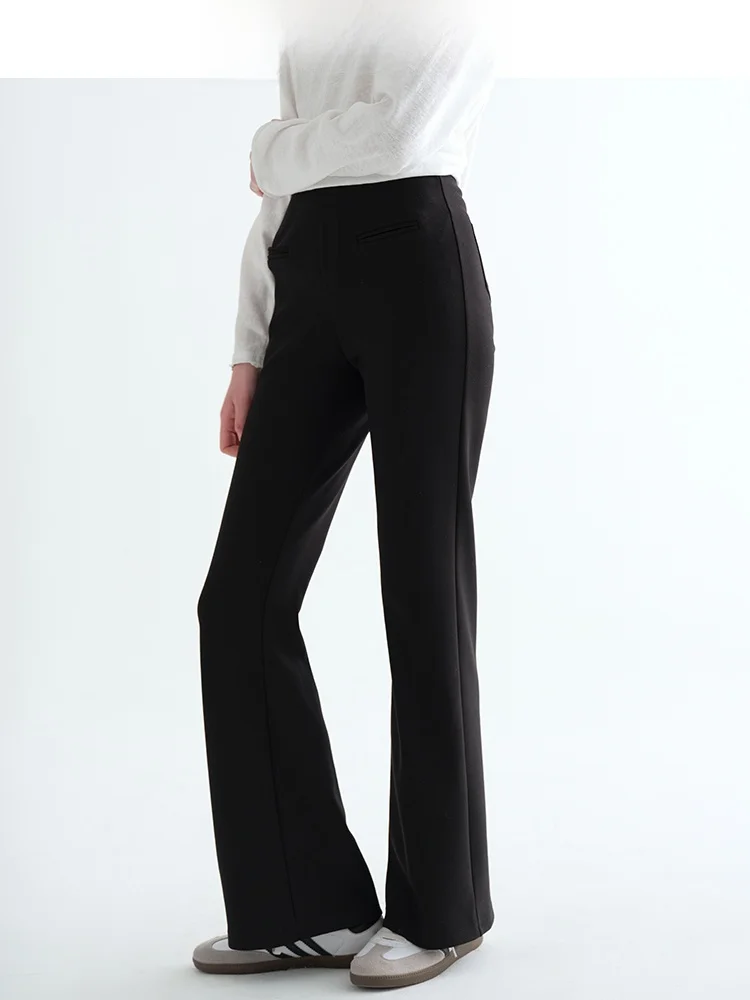 

Slimming High Waist Black Flared Pants Women's Casual Suit Pants Spring 2026 New Style Polyester Composite Fiber Ladies