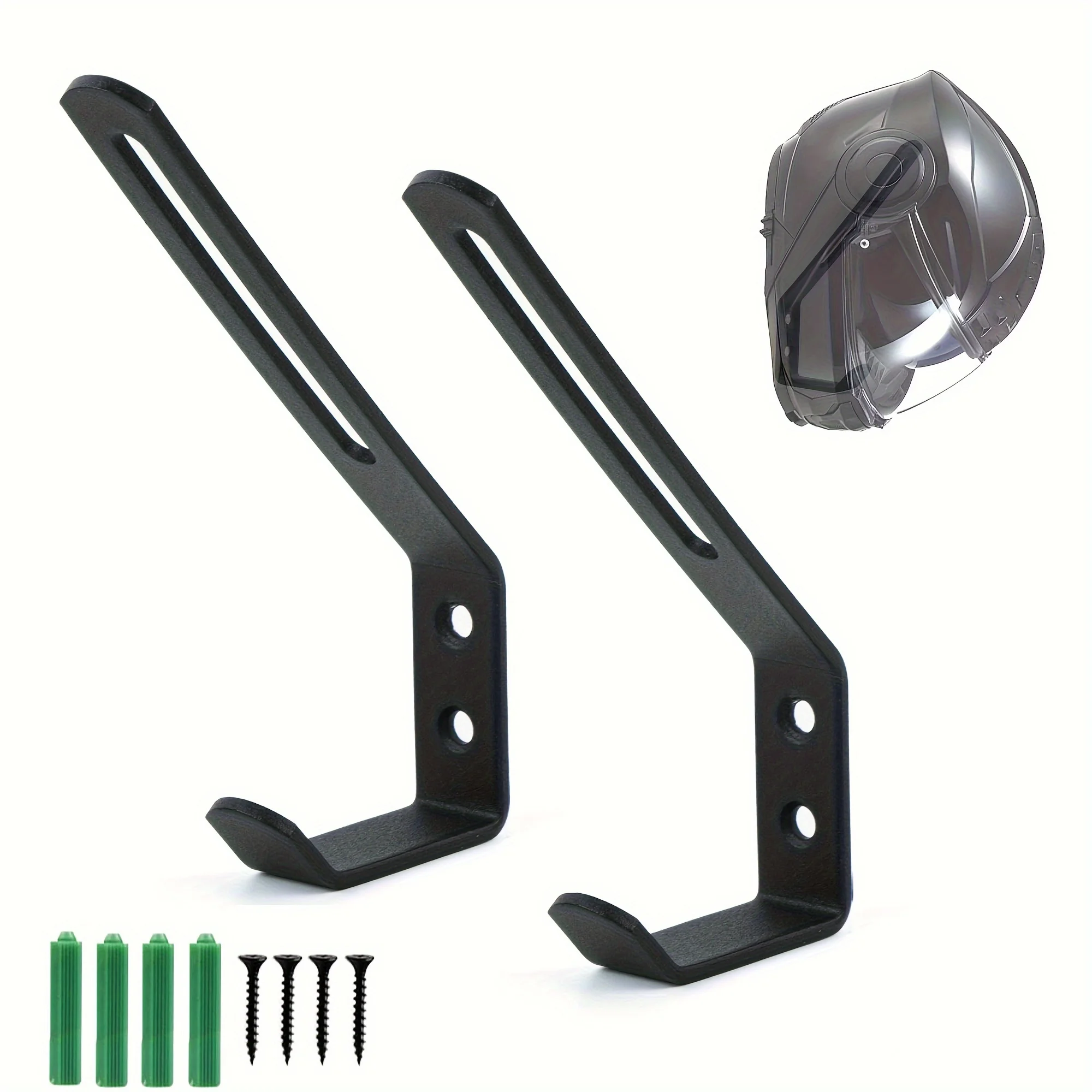 2PCS Motorcycle Helmet Wall Mount Hook Racks Multipurpose Hook Hanger Home Luggage Jacket Holders Kitchen Cabinet Shelf Hooks