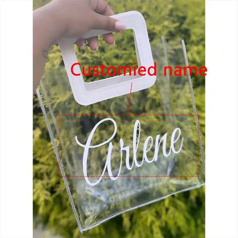 2024 Customizable Purse Gift Transparent Bag Clear Bag Personalized Bridesmaid Bags Gift for Her Bachelorette Party Decorations