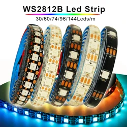 DC5V WS2812B WS2812 Led Strip Individually Addressable Smart RGB LED Light Black/White PCB Dream Color IP30/65/67