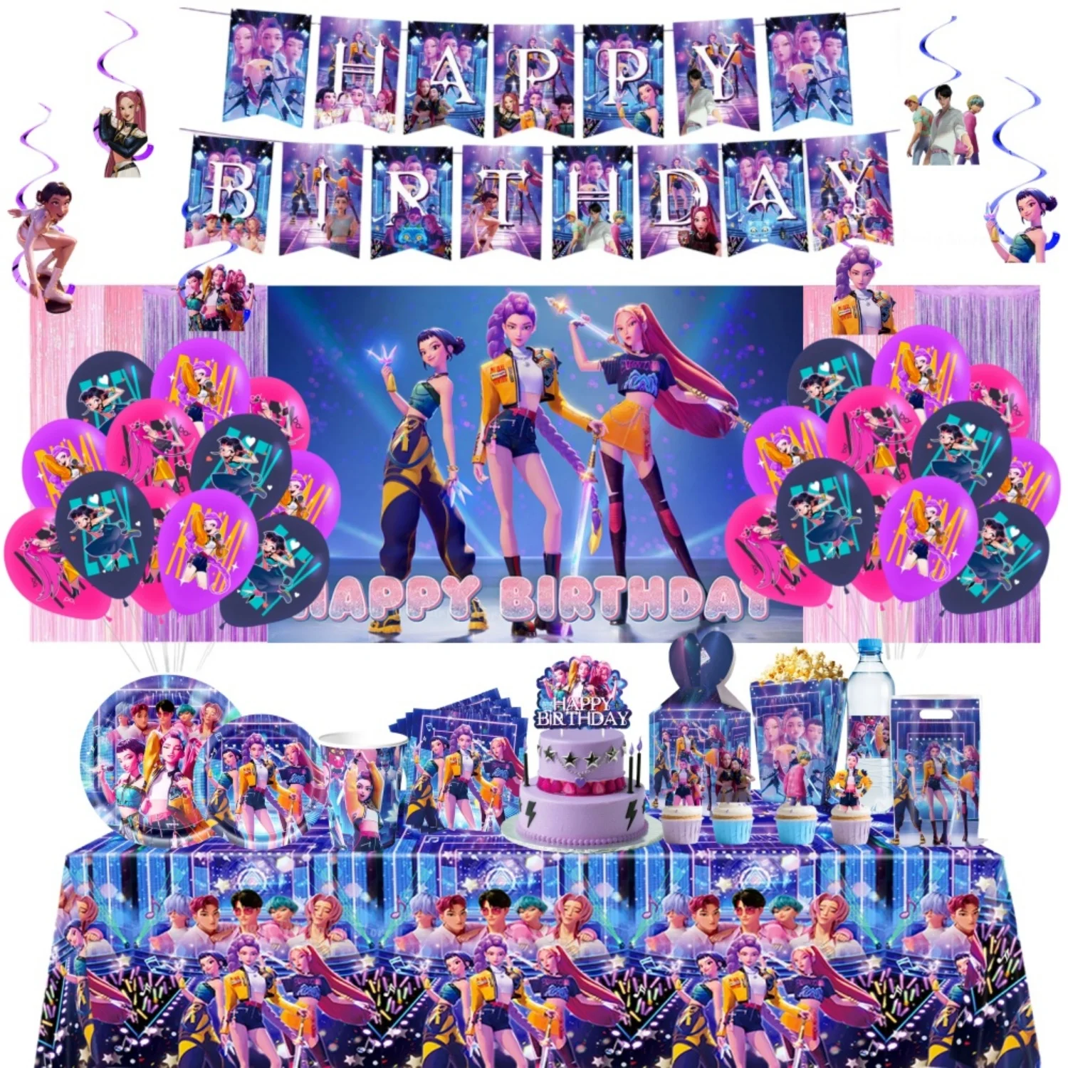 Get Ready for an Unforgettable Kpop Anime Party with Demon Hunters Decorations – Just .34! Get Ready for an Unforgettable Kpop Anime Party with Demon Hunters Decorations – Just .34!