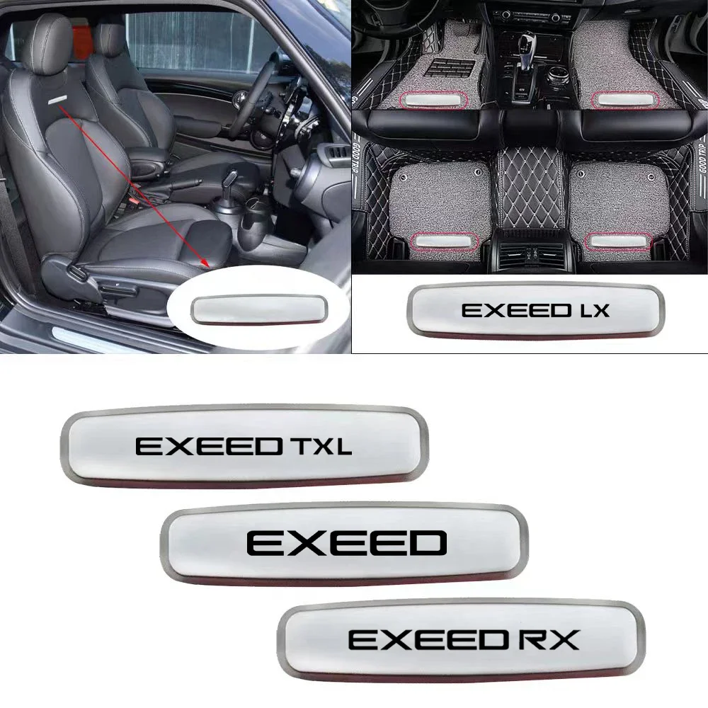 For Chery EXEED RX VX TXL LX AtlantiX M38T E-IUV M3X Car Carpet Emblem Car Seat sticker Headrest Badge Stickers Auto Accessories