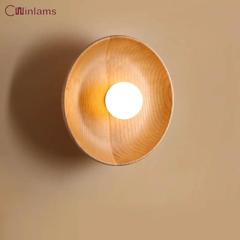 Modern Solid Wood Study Living Room TV Background Wall Light Japanese Corridor Stairs Balcony Cloakroom Entrance LED Lamps