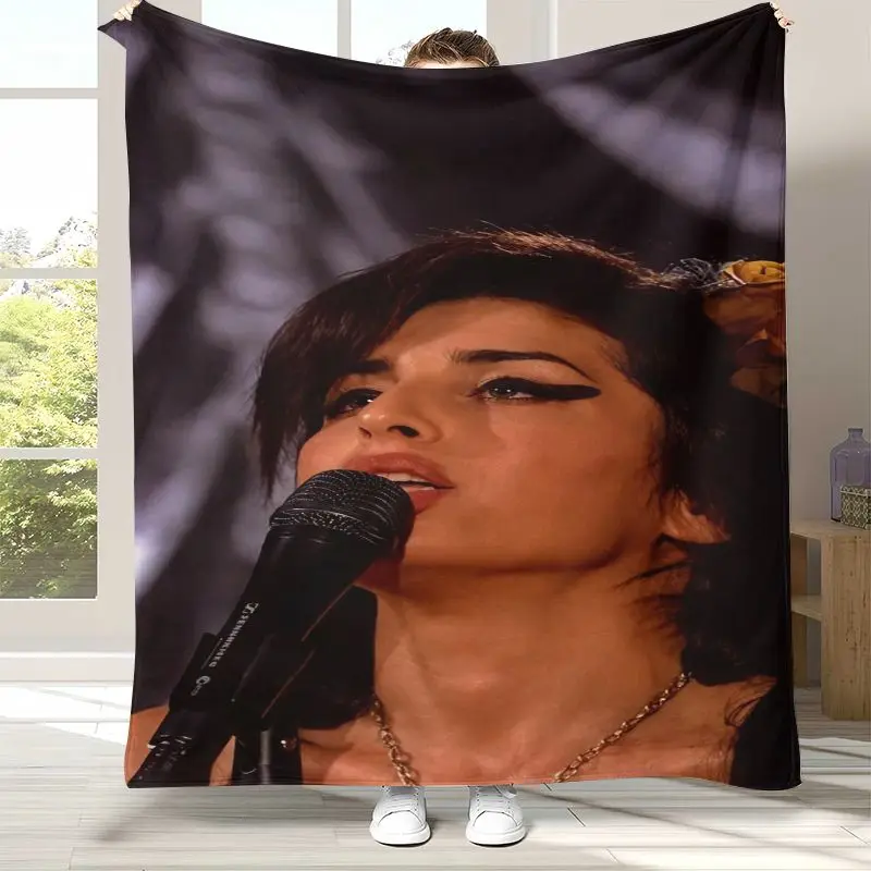 Amy Winehouse Music Singer Soft Flannel Blanket,Cozy Warm Throw Blanket for Bed,Sofa,Living Room,Picnic,Camping,Home Decor,Gift