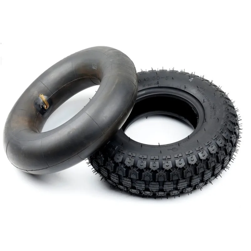 4.10/3.50-6 Tyre 410/350-6 Inner and Outer Tire for Four-Wheeled Senior Mobility Scooter Wheelbarrow E-Bike  Lawn Mower