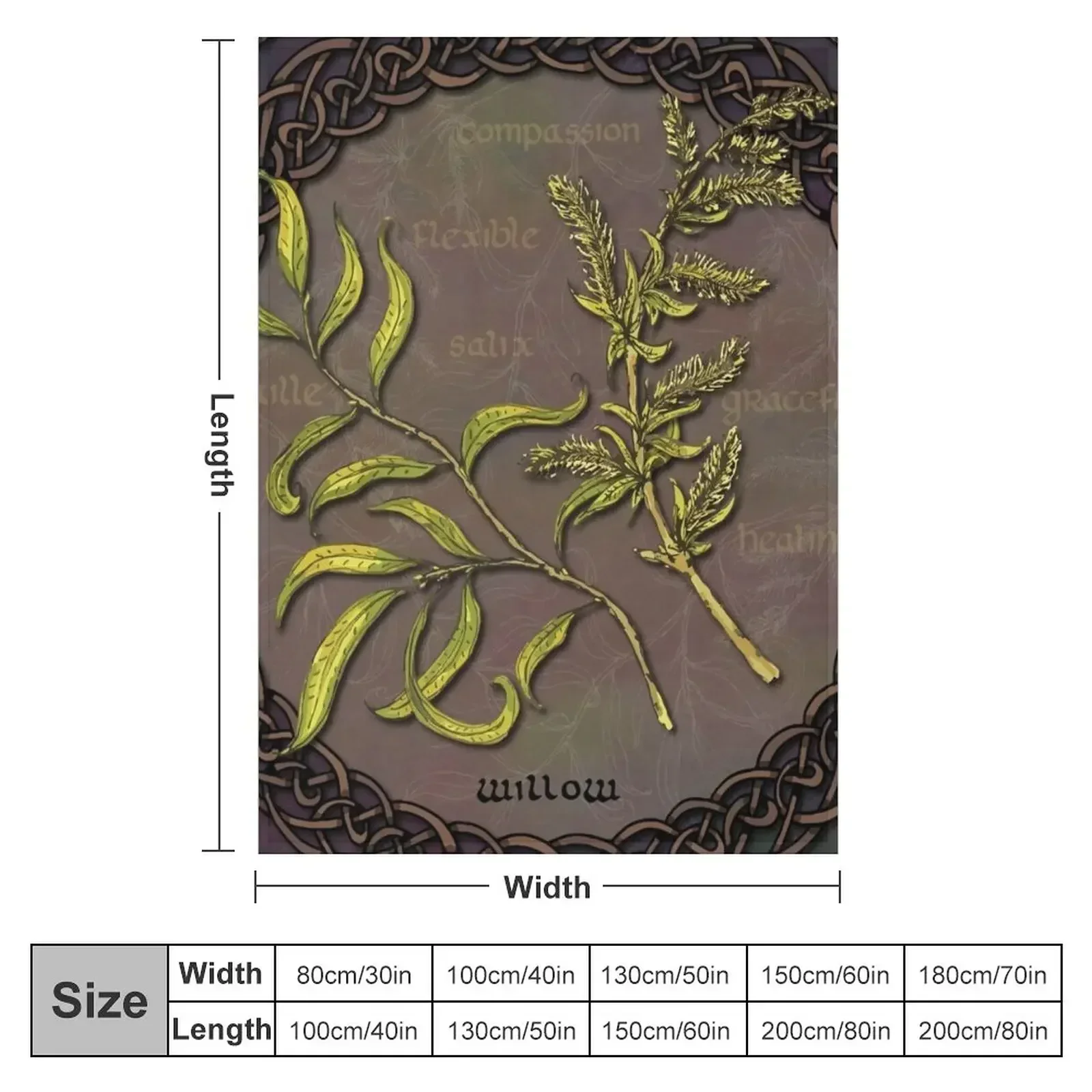 Celtic Willow Throw Blanket Giant Sofa Designers Beautifuls Tourist Plaid Camping Blankets