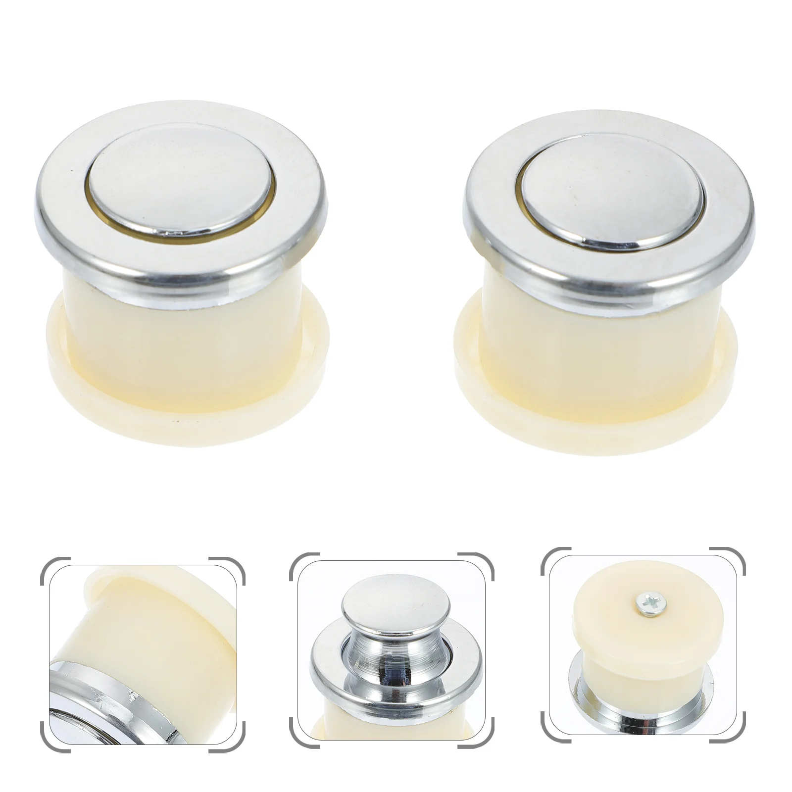 

2Pcs Retractable Spring Furniture Knobs Embedded Zinc Alloy Durable Hidden Pull Handles for Cabinet Drawer Cupboard Wardrobe