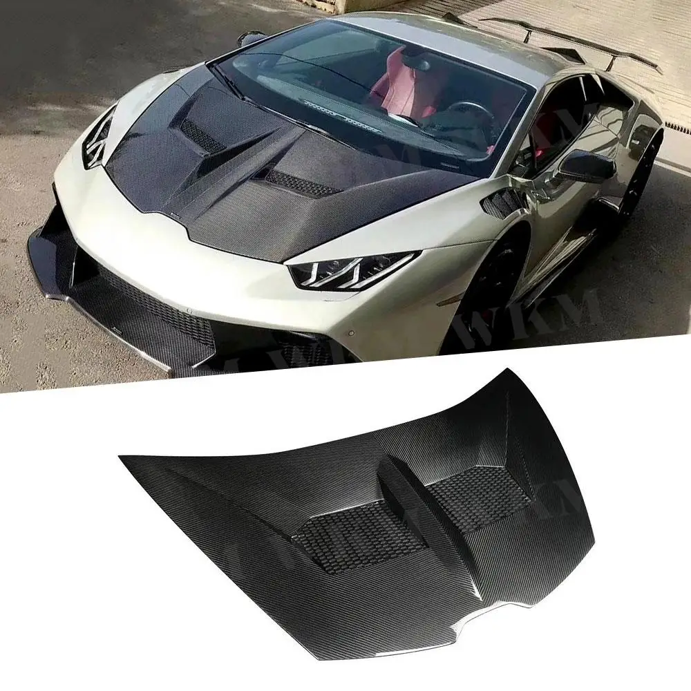 

Передняя крышка капота двигателя из углеродного волокна FRP подходит для Lamborghini Huracan LP580 LP610 2014-2018, передние капоты двигателя