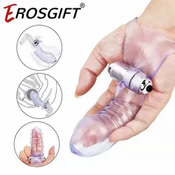 Finger Sleeve Vibrator G Spot Clit Massage Orgasm Massager penis Condom Stick Dildo Rabbit Vibrating Stick Sex Toy for Women