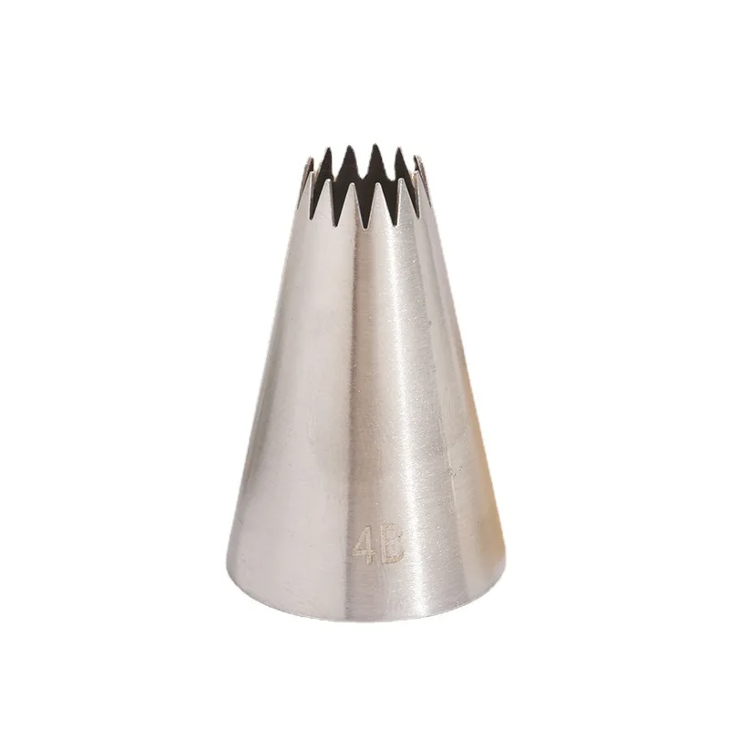 1PC Stainless Steel Cream Stainless Steel Icing Piping Nozzles Cake Cream Decorating Cupcake Pastry Tips Cake Tools #4B