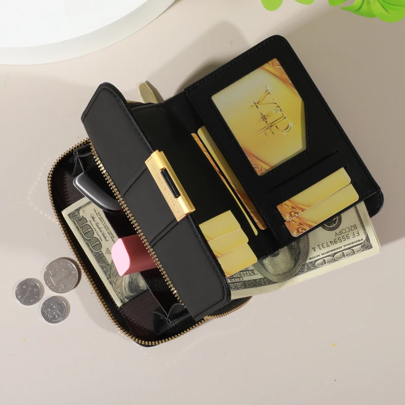 Zipper PU Leather Quality Female Purse Women Wallets Small Wallets Card Holder Wallet Card Bag