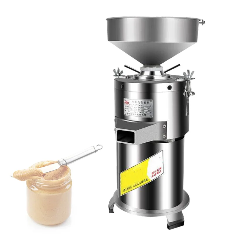 Food Processing Grinder Machine Commercial Full Automatic Smooth Texture For Rice Milk Sesame Peanut Sauce Grinder