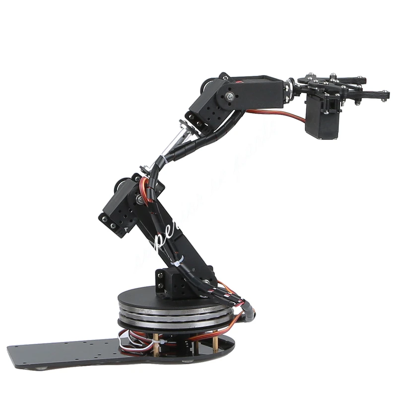 6 DOF Aluminium Clamp Claw Mount Mechanical Robotic Arm Servos Arduino Robot Metal Horn with Base