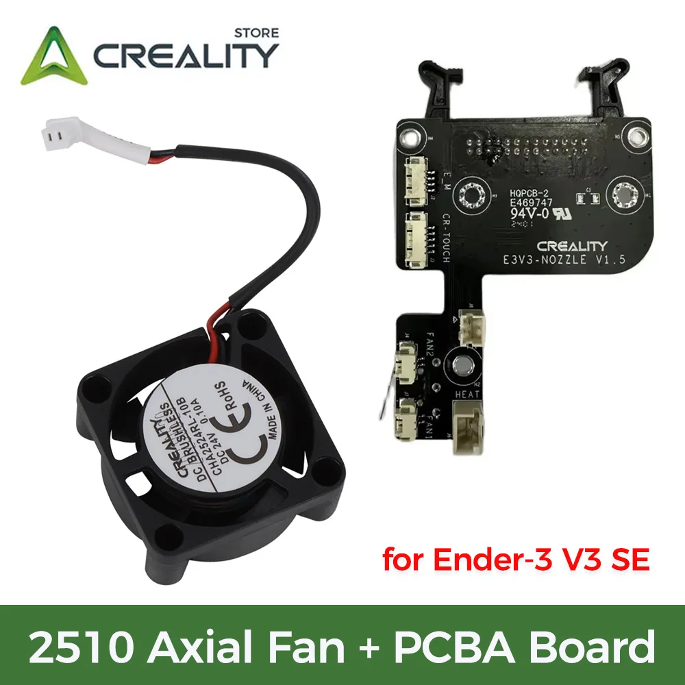 

Creality 2510 Axial Fan Mini 2510 Cooling Fan 24V 13000±15%_L45_1.25 and PCBA Board Set for Ender-3 V3 SE 3D Pritner Parts