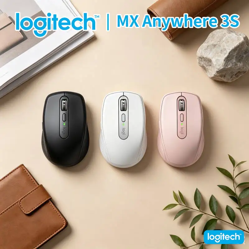 Wireless MX Anywhere 3S - 8000 DPI, 3-Device Bluetooth, Hyper-Scroll, Great for Stock Check & Office Meeting