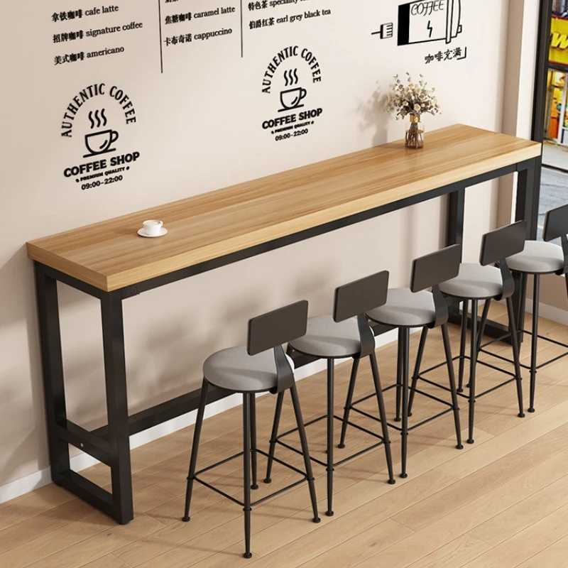 Tavolo da bar alto di lusso leggero per il tempo libero domestico tavolo lungo stretto sedia divisoria soggiorno moderno ووSet sala da pranzo