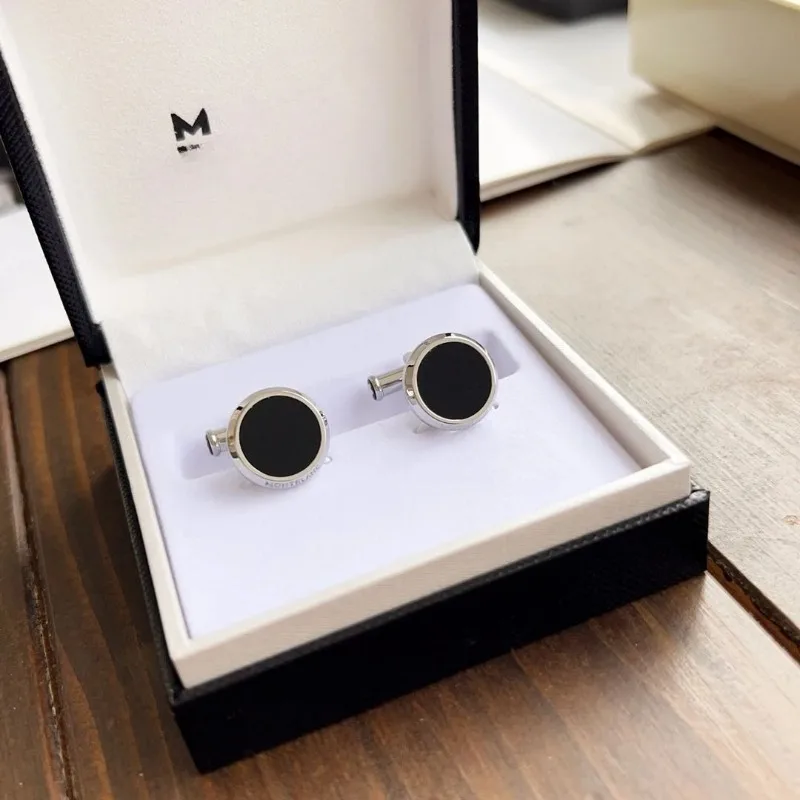 أزرار أكمام MB فاخرة من الفولاذ المقاوم للصدأ أزرار أكمام رسمية للرجال إكسسوارات حفلات الزفاف #1