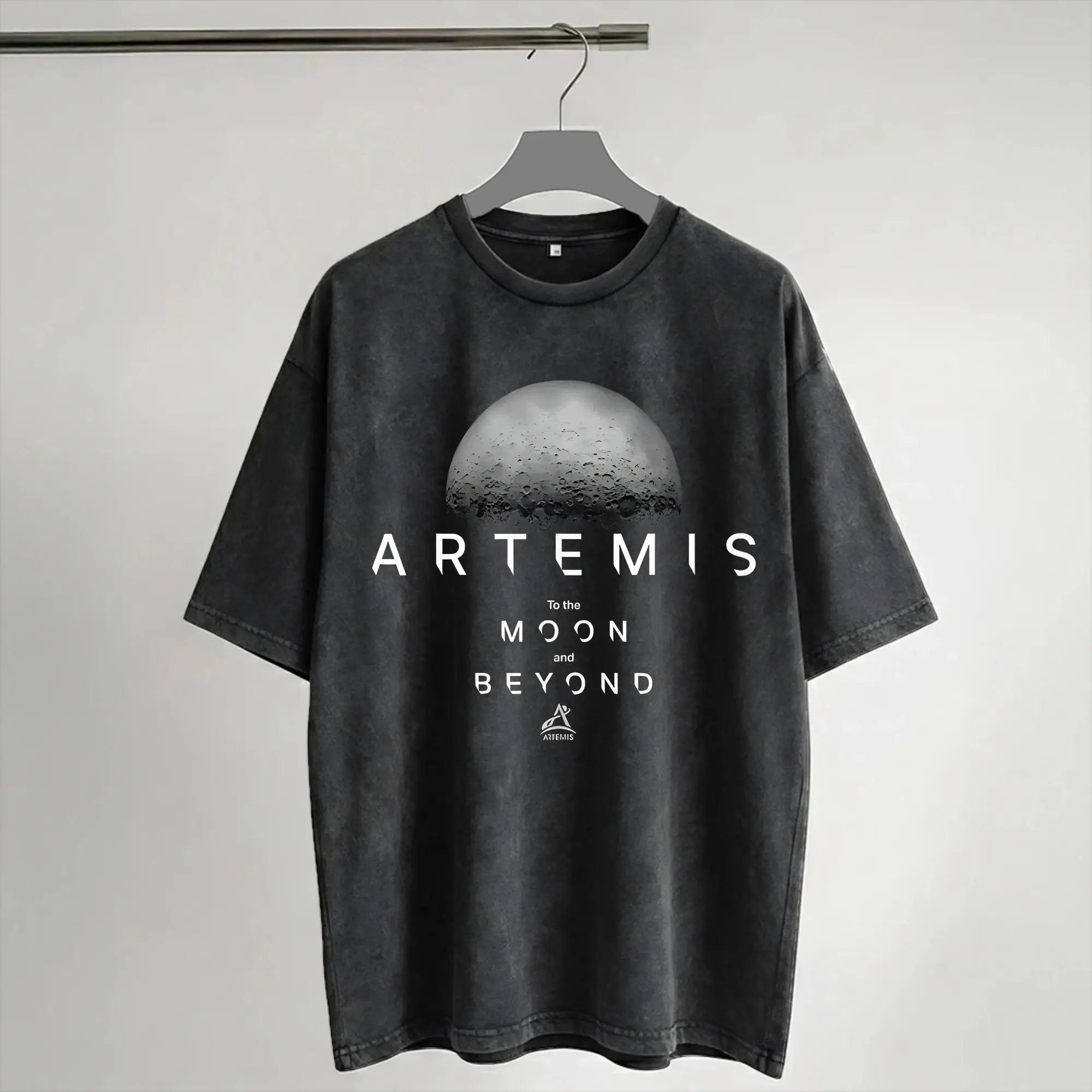Artemis II Mission To The Moon 2026 Artemis 2  T Shirt Hip Hop Washed Oversize T-Shirts Men Women Streetwear Graphic Tee Shirt