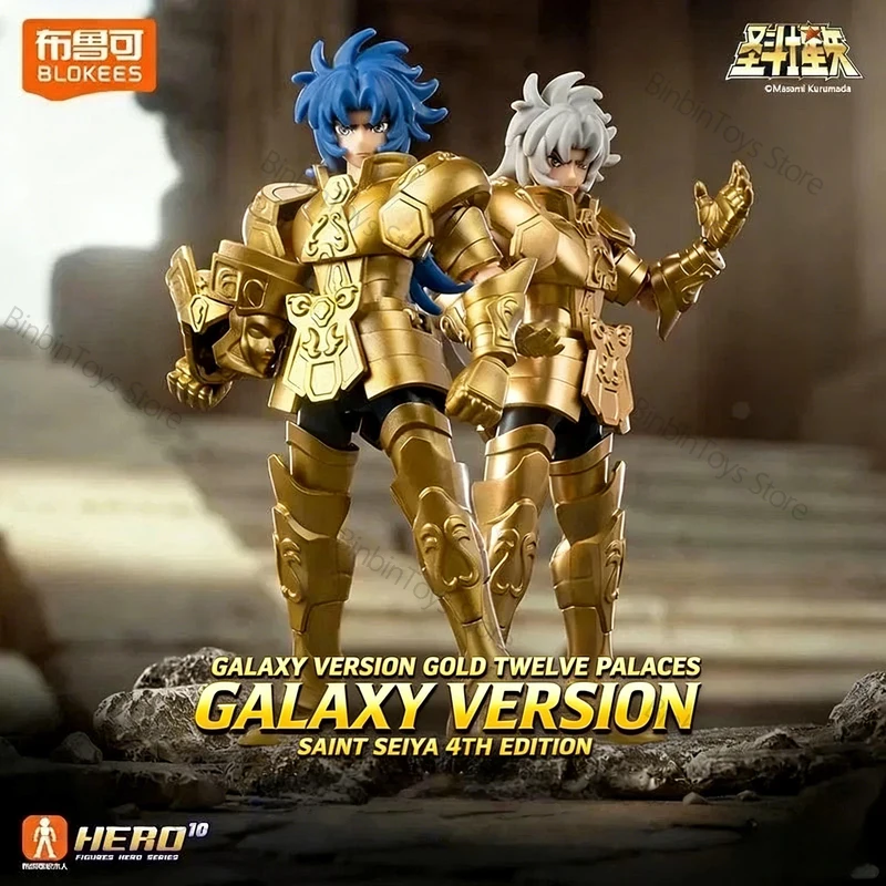 

Blokees New Saint Seiya Galaxy Version 4th Gold Zodiac Gemini Blind Box Assemble Block Action Figure Collectible Toy Fans Gifts