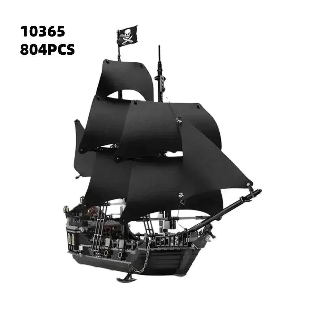 

Модель парусника с черным жемчугом, праздник, 804 шт., кирпич, детские развивающие игрушки