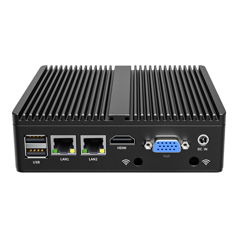 Fanless Mini Industrial PC Inside Intel Core/Celeron Dual-core Processor 2x1GbE Ports Dual DB9 COM RS232 or RS485 G30-1168-2L2C