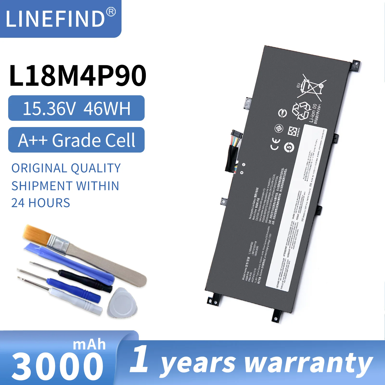 L18M4P90 L18C4P90 Battery For Lenovo ThinkPad L13 Yoga Series SB10T83119 SB10T83177 SB10T83178 5B10W13935 46WH